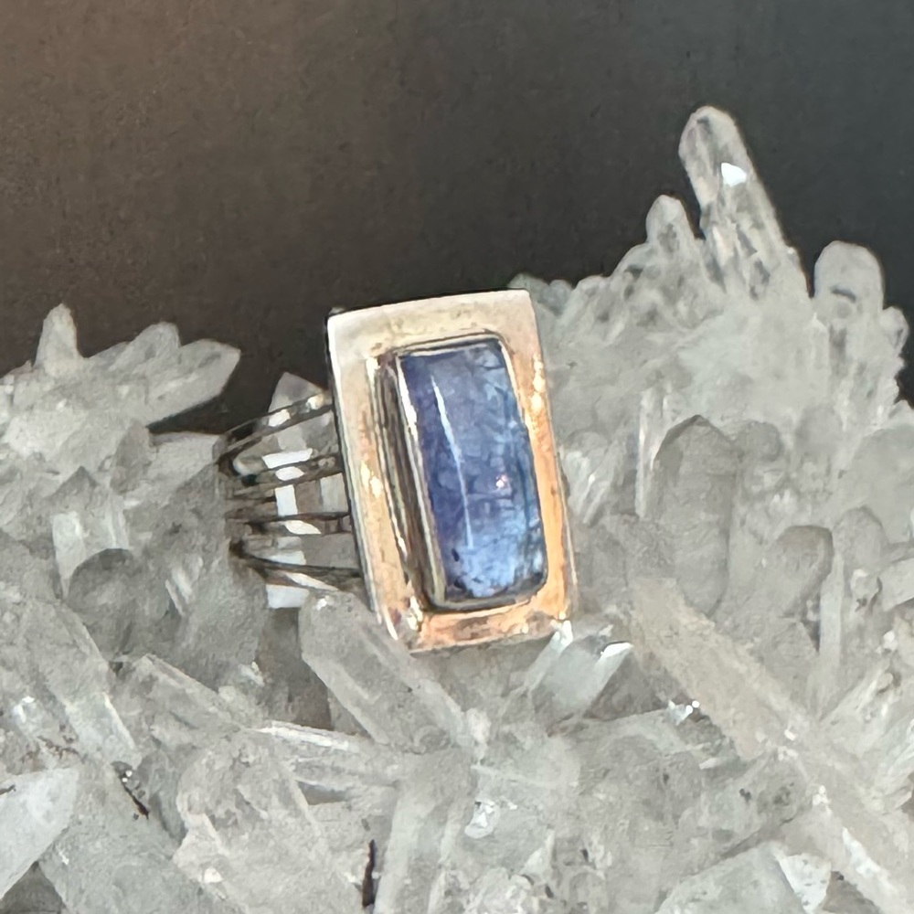 Rectangular Kyanite Ring - image 2